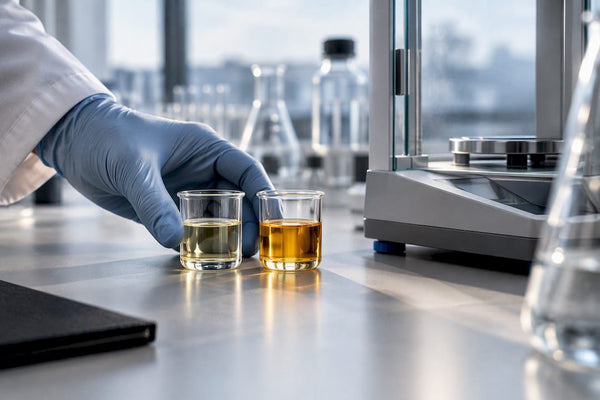 Flavor samples undergoing laboratory safety review