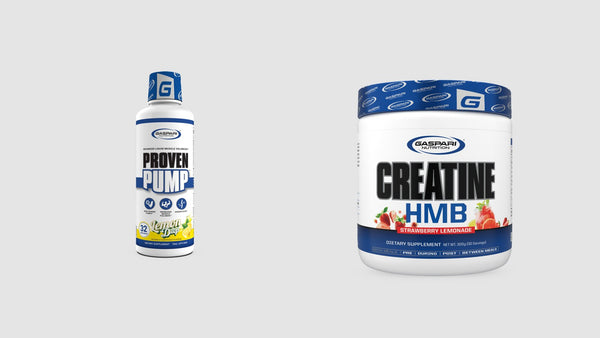Gaspari Proven Pump and Gaspari Nutrition Creatine HMB product photos