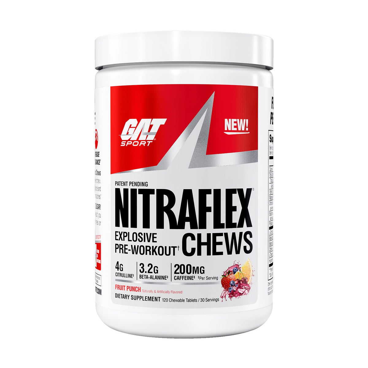GAT Sport Nitraflex Chews Fruit Punch front