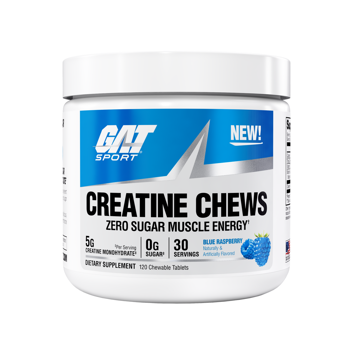 GAT Sport Creatine Chews Blue Raspberry front