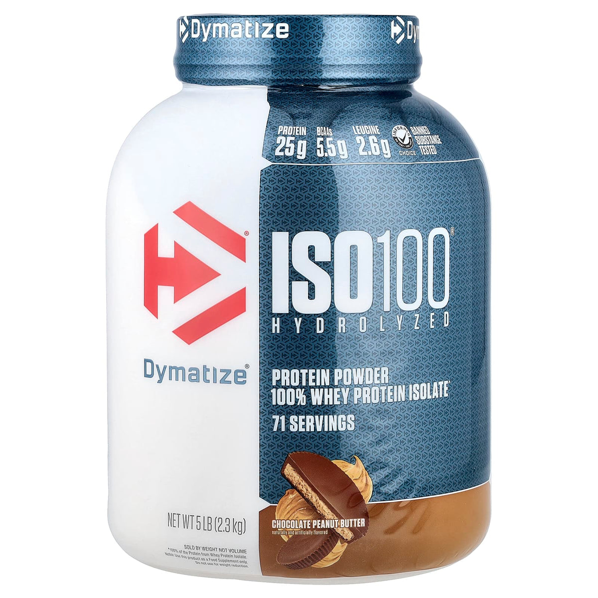 Dymatize Iso 100 Chocolate Peanut Butter 5lb front
