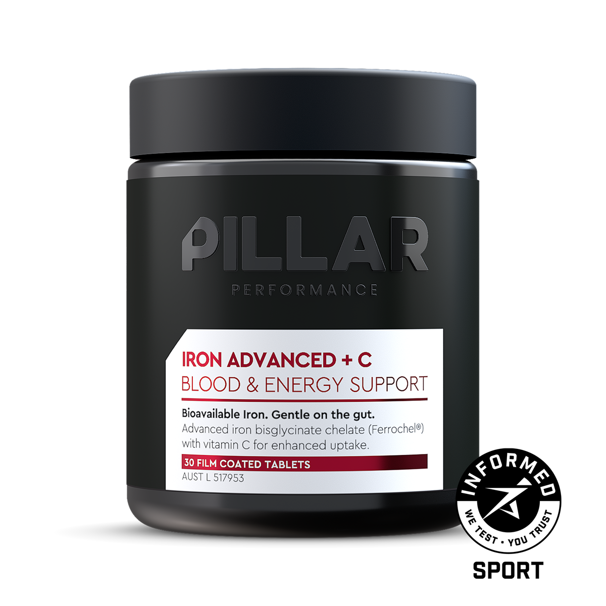 Pillar Performance Iron Advanced + C capsules