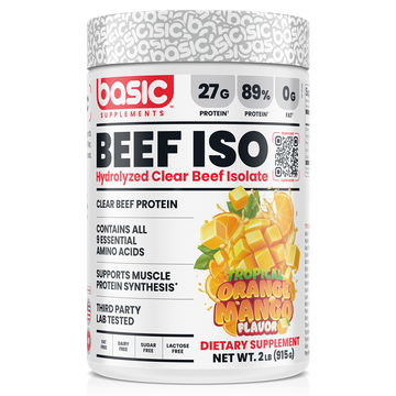 Basic Supplements Beef Isolate, Tropical Orange Mango
