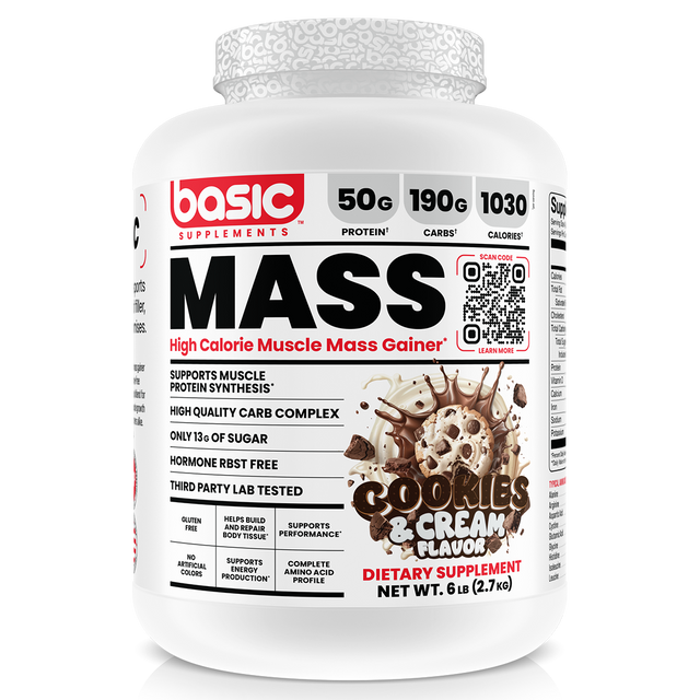 Basic Supplements Mass Gainer, Cookie N Cream powder