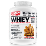 Basic Supplements Whey - 2.27kg (63 Serves) - Churros - New