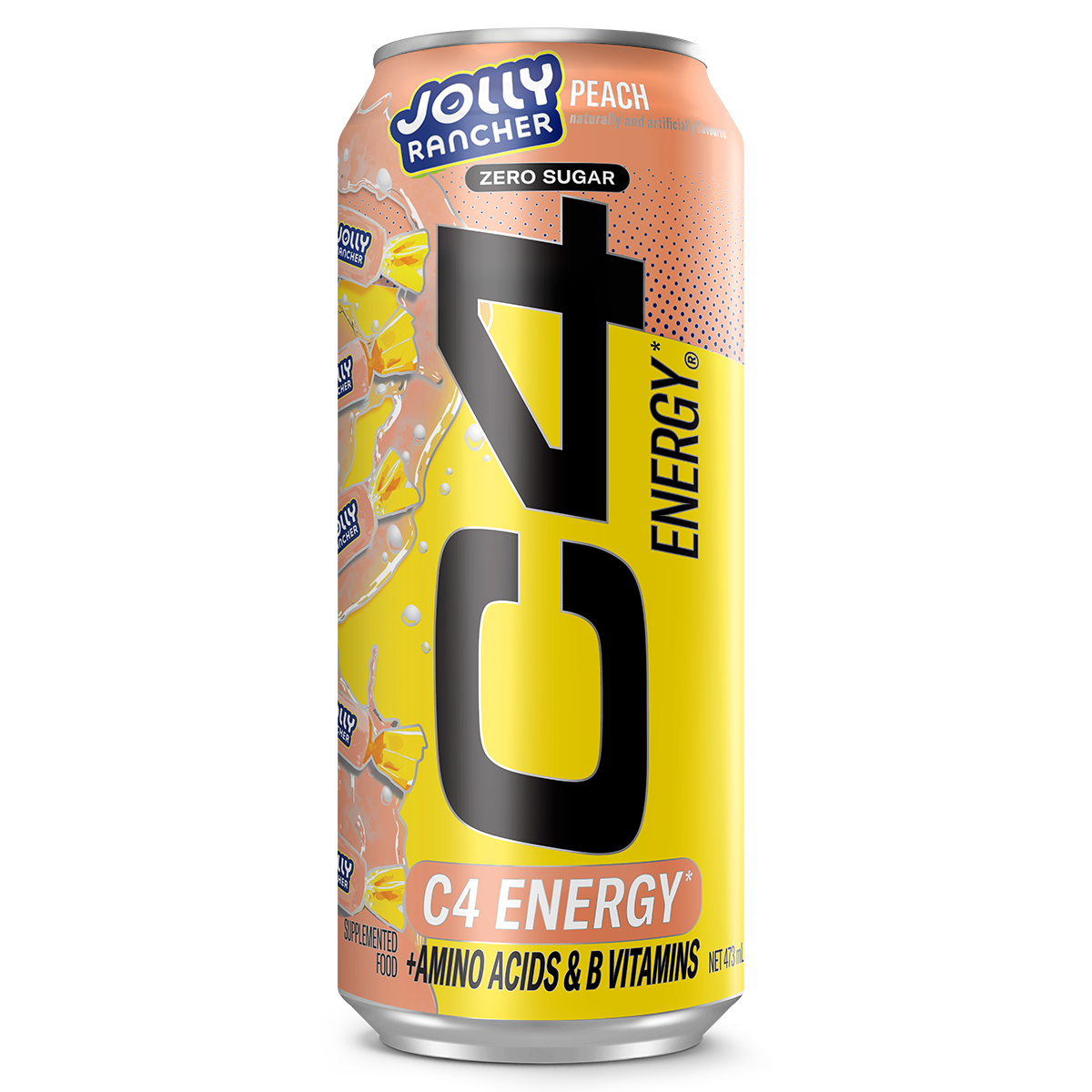 Cellucor C4 Carbonated RTD, Jolly Rancher Peach ready-to-drink