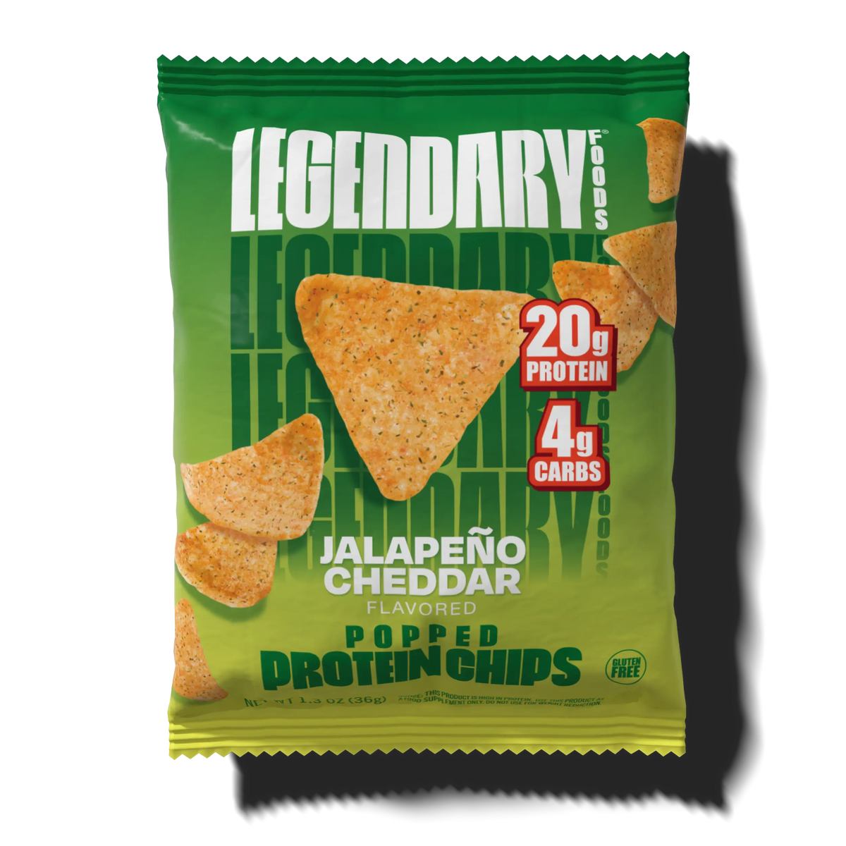 Legendary Foods Protein Pop Chips 34g, Jalapeno Cheddar