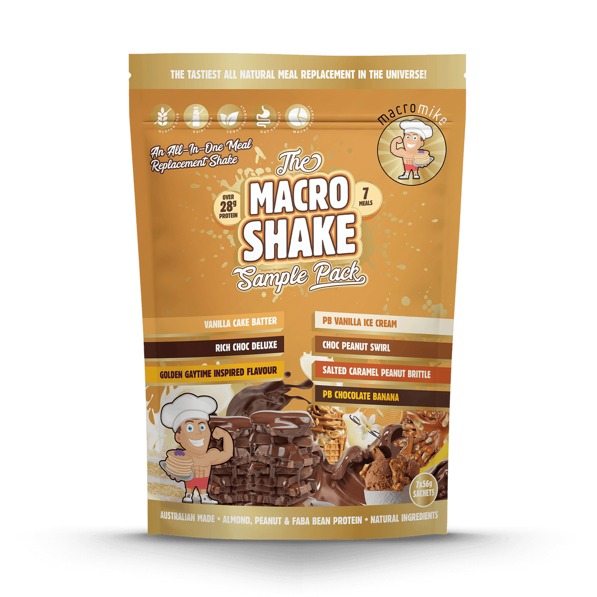 Macro Mike The Macro Shake Sample Pack 7 x 56g front