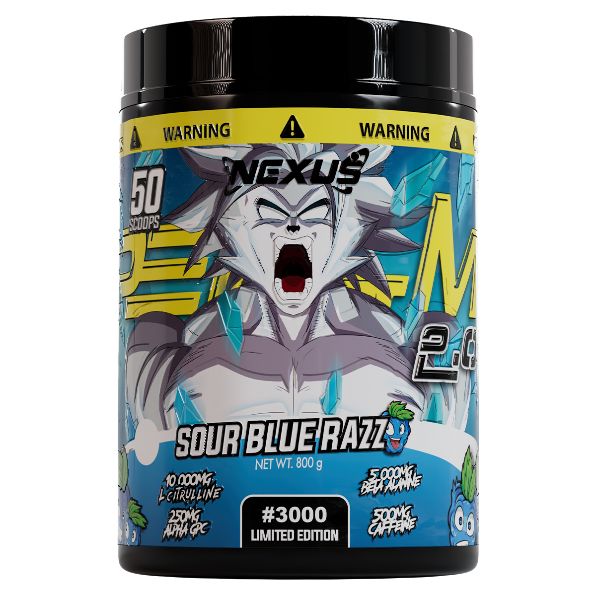 Nexus PER4M 2.0, Sour Blue Razz powder