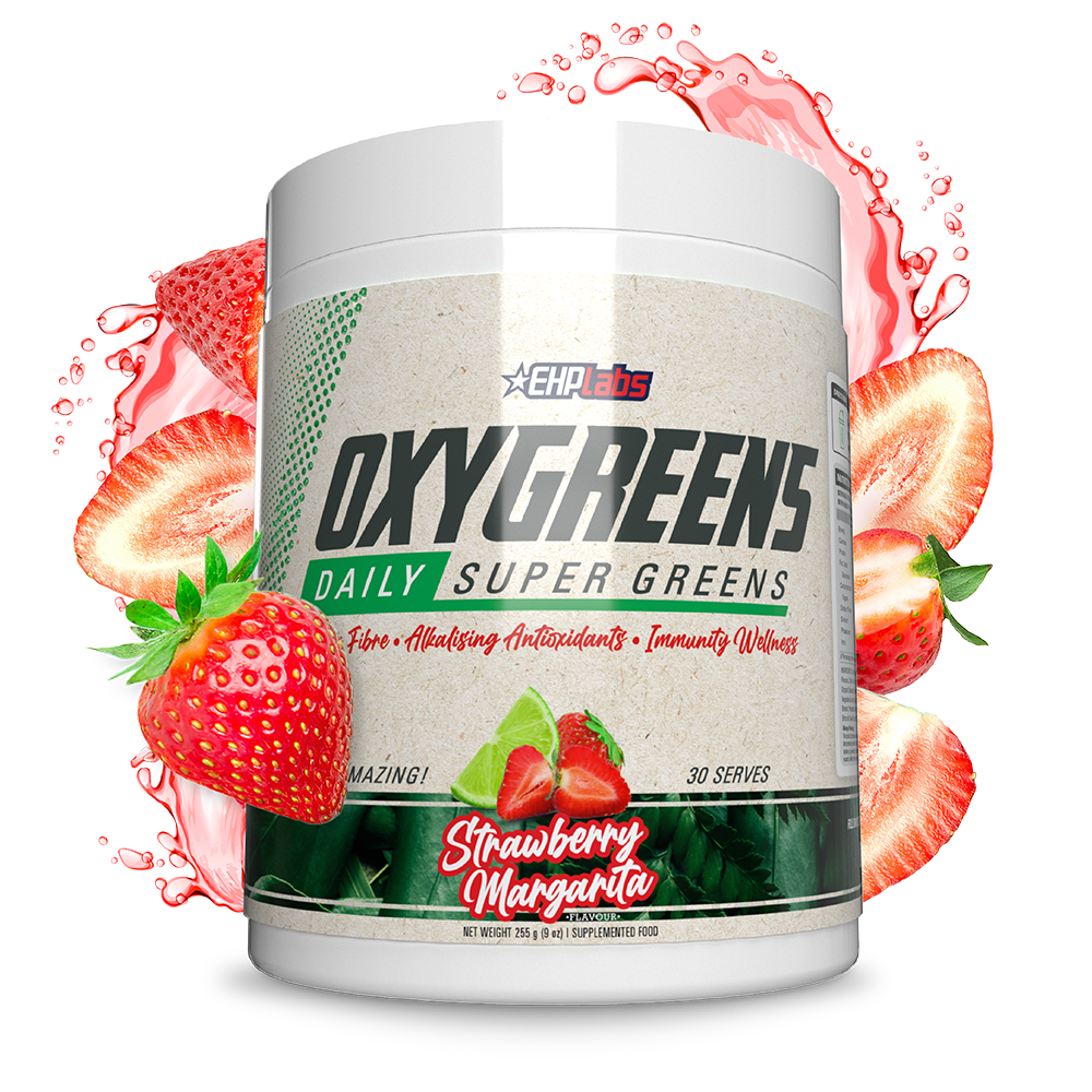 EHPlabs OxyGreens Strawberry Margarita front