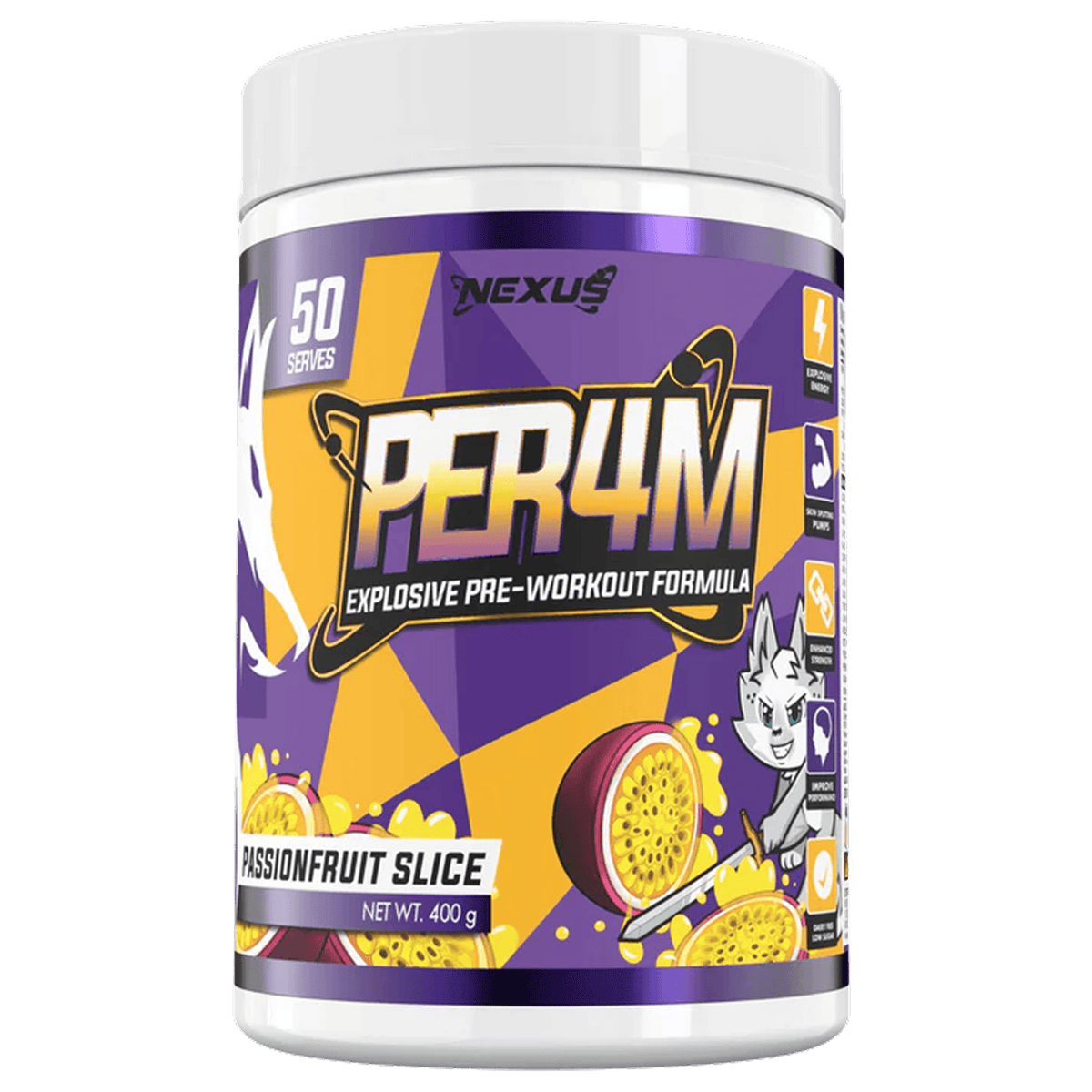 Nexus PER4M, Passionfruit Slice powder