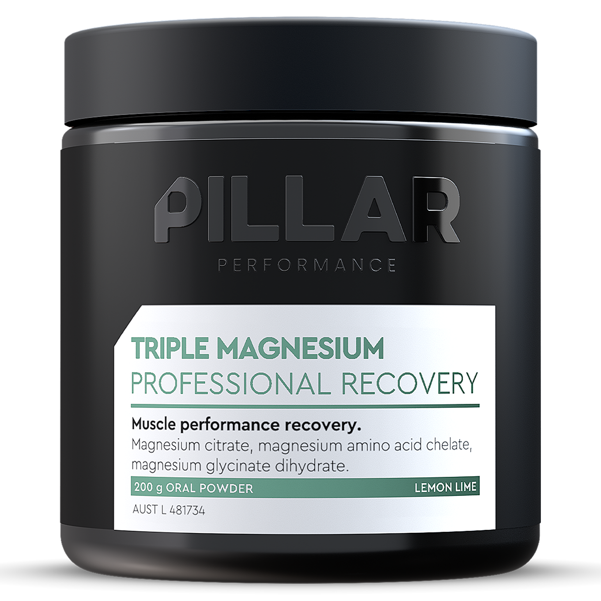 Pillar Performance Triple Magnesium Powder, Lemon Lime, 200g