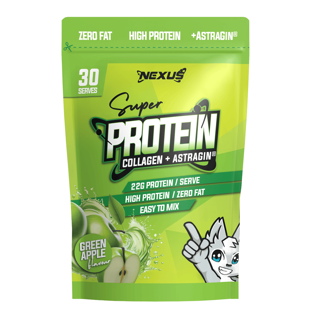 Nexus Super Protein, Green Apple powder