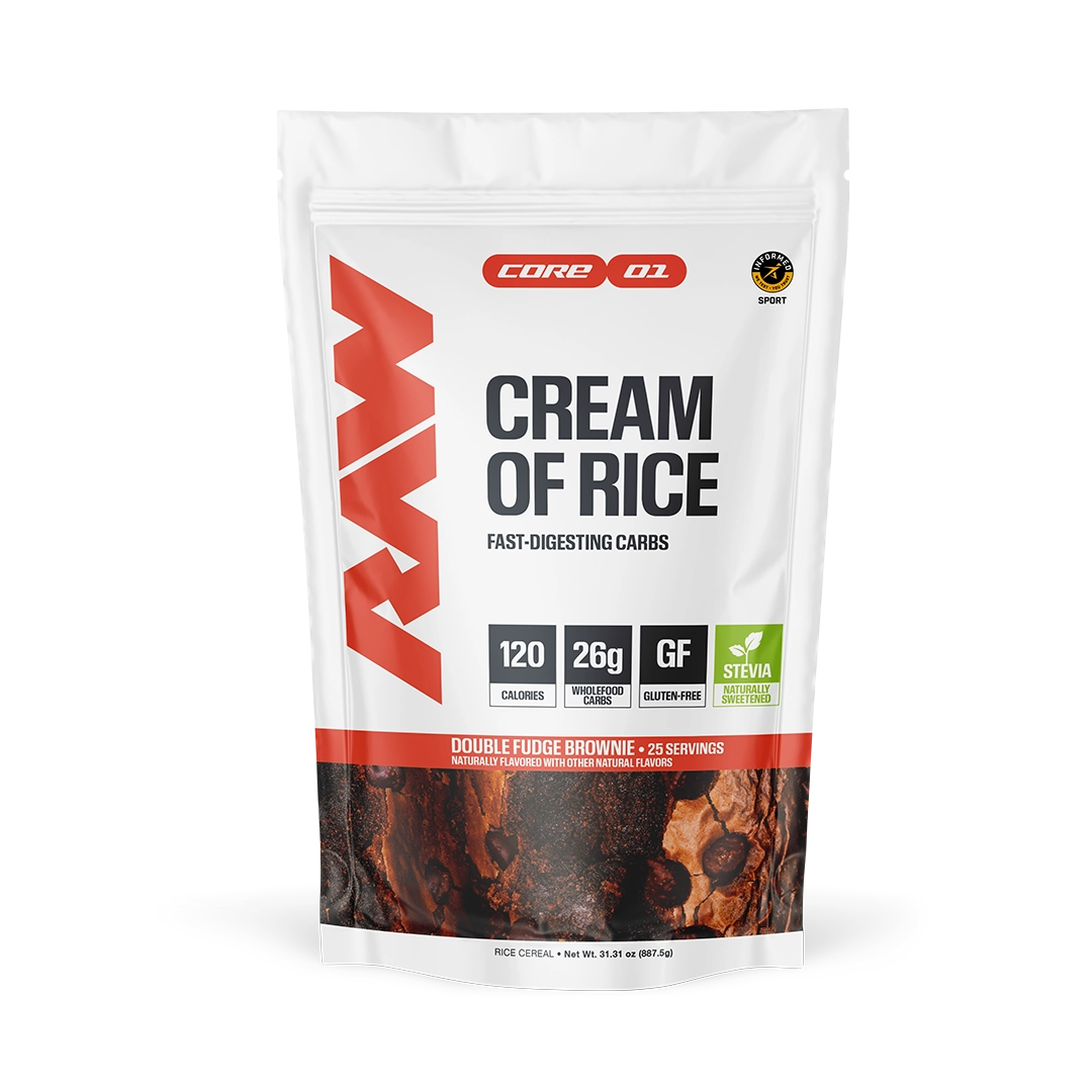 RAW Nutrition Cream of Rice, Double Fudge Brownie powder