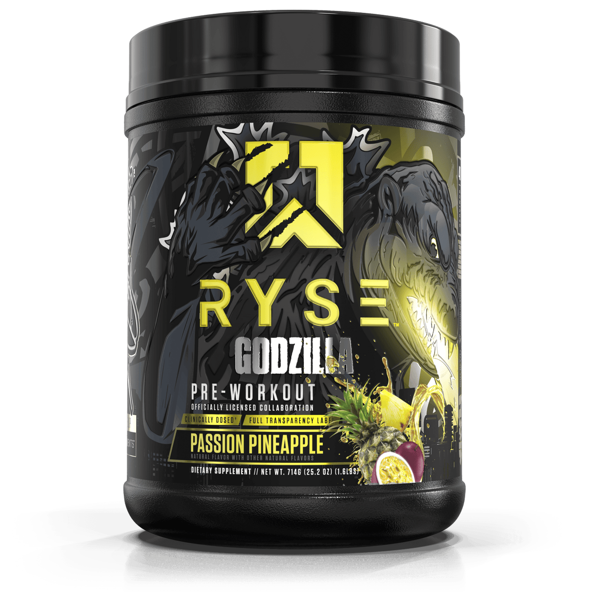 Ryse Godzilla Pre-Workout, Passion Pineapple powder
