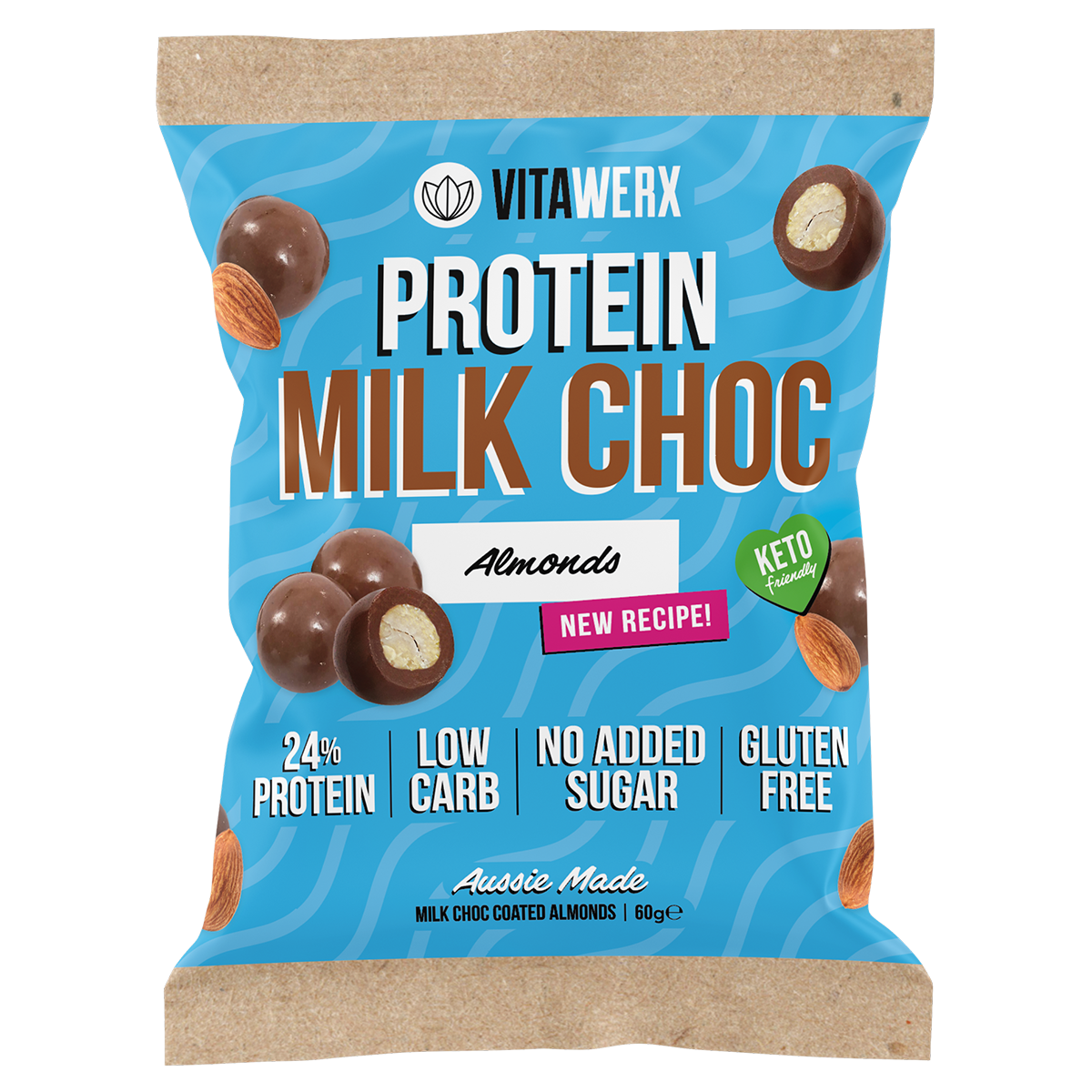 Vitawerx Protein Chocolate Coated, Almond