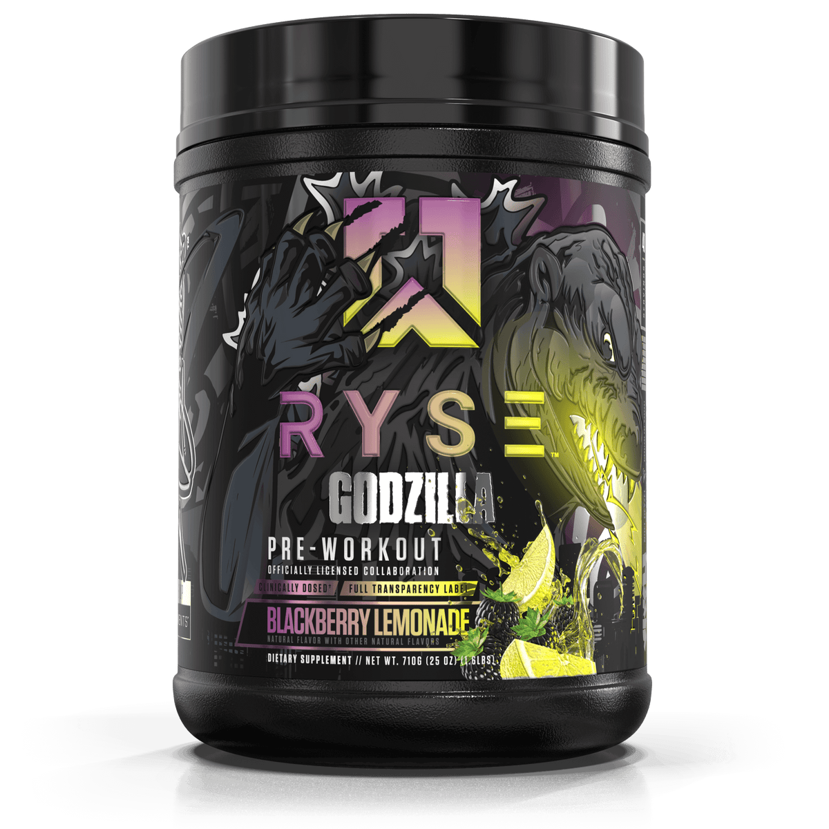 Ryse Godzilla Pre Workout, Blackberry Lemonade powder