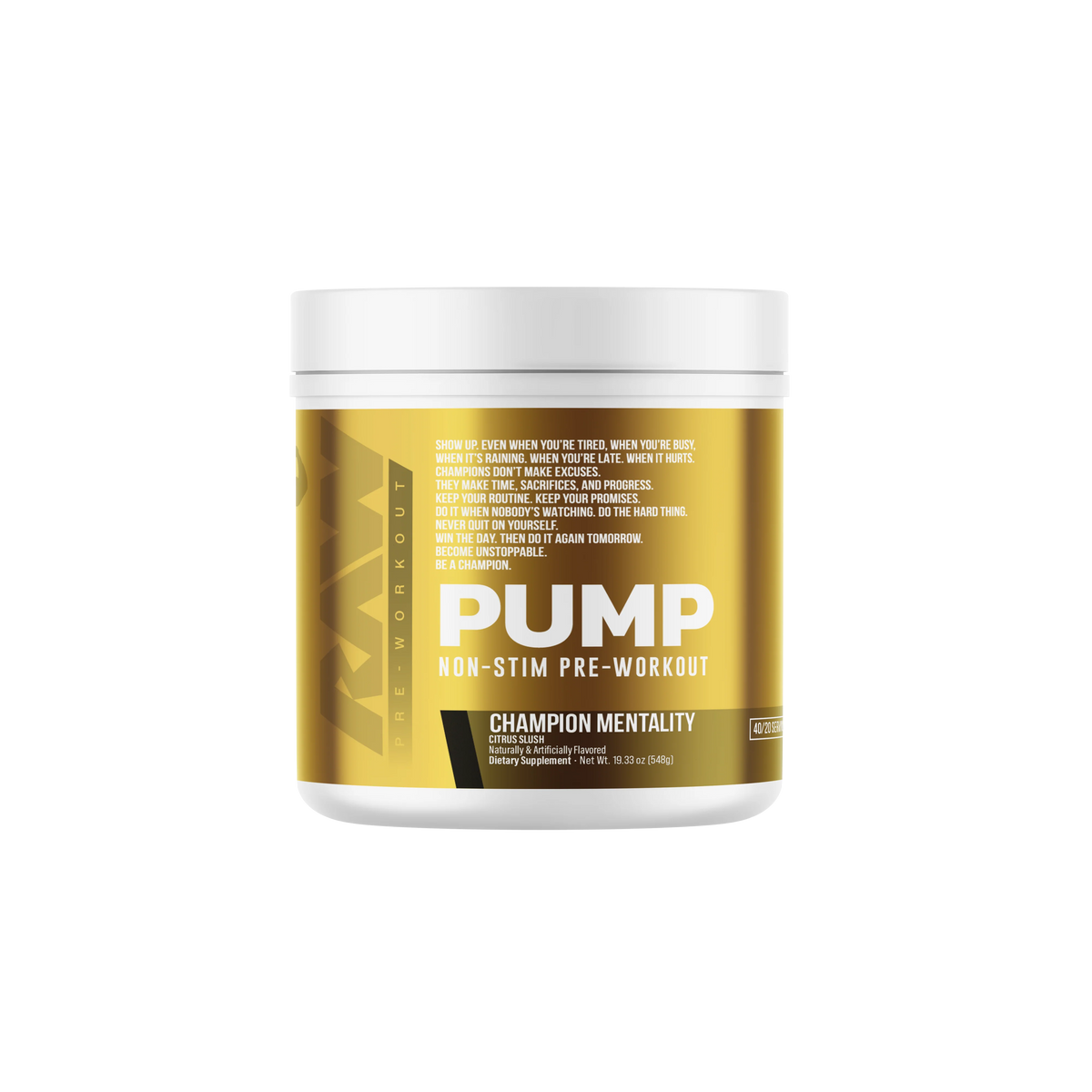 Raw Nutrition Pump Non Stim
