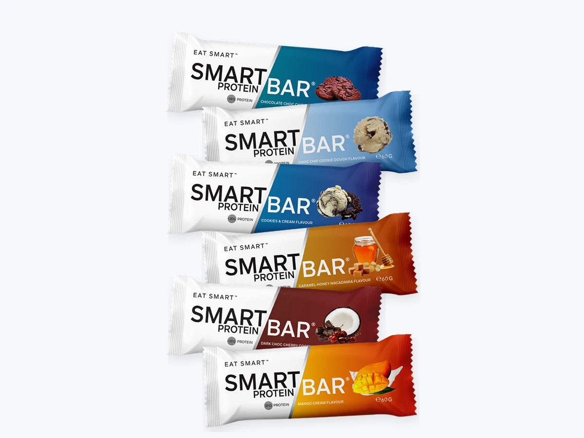 Smart Protein Bars in a mix of available flavours