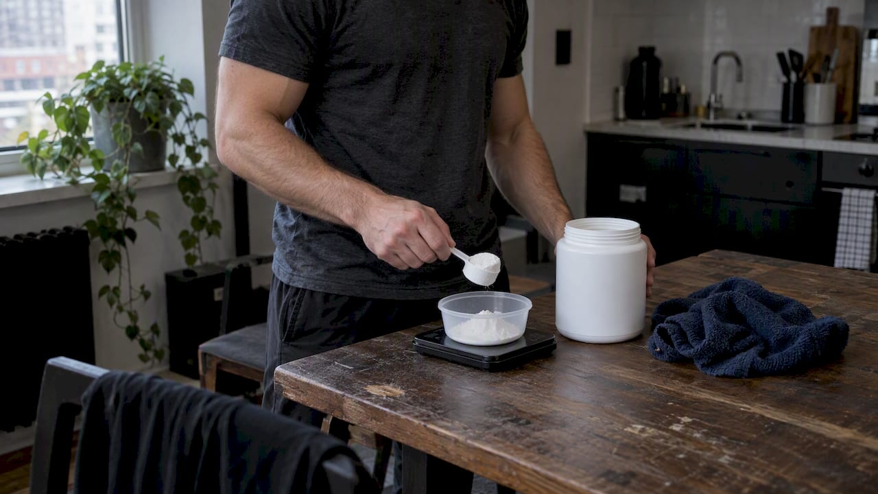 Athlete measuring creatine loading dose