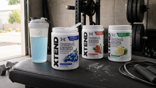 Range of XTEND BCAA tubs in different flavours