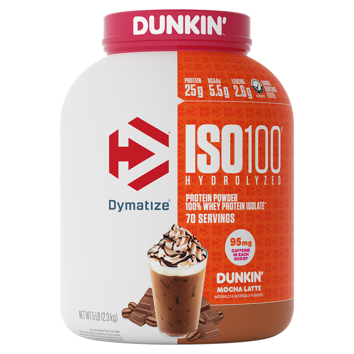 Dymatize ISO100 Dunkin Mocha Latte 2.27kg tub
