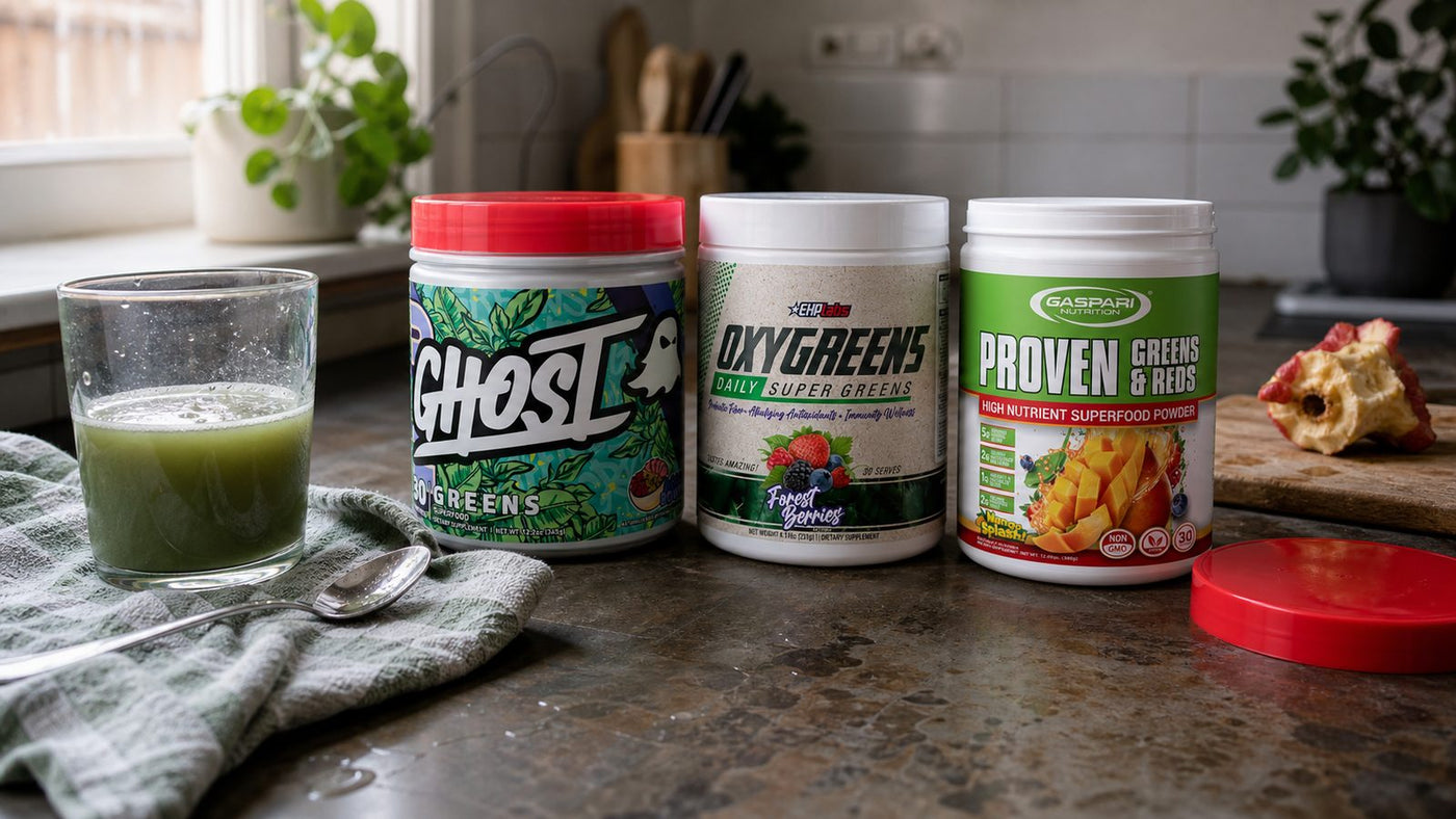 Best greens powder NZ - Ghost Greens, EHPlabs OxyGreens - Forest Berries, Gaspari Proven Greens & Reds