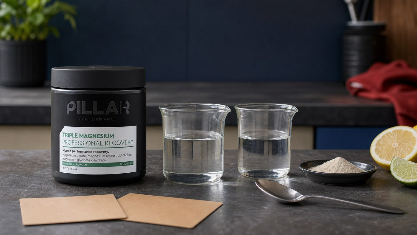 Magnesium glycinate and magnesium citrate forms compared beside a magnesium supplement