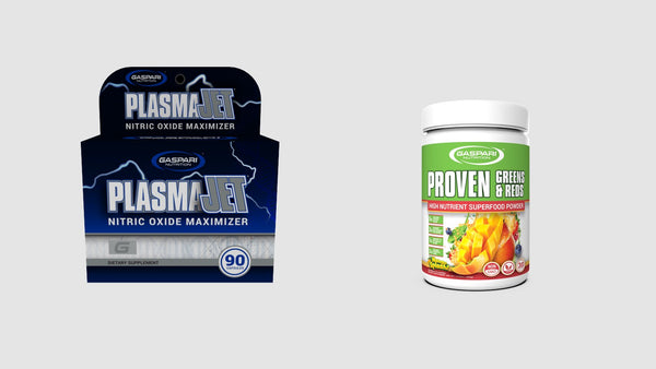 Gaspari Plasmajet and Gaspari Proven Greens & Reds, 360g (30 Serves) product photos