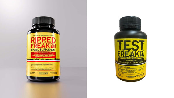 Pharmafreak Ripped Freak (60 Serves) and Pharmafreak Test Freak Testosterone Booster (30 Serves) product photos