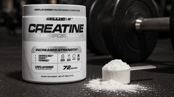 Cellucor creatine tub with dumbbells