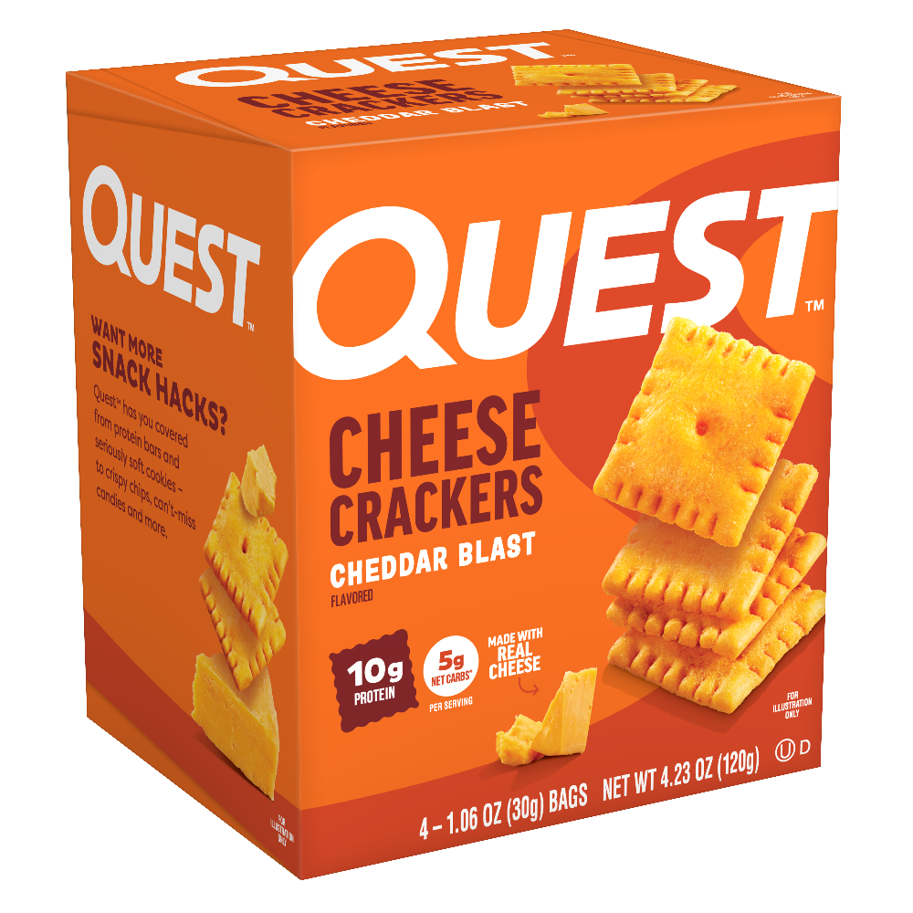 Quest Cheese Crackers — side of pack
