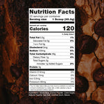 RAW Nutrition Cream of Rice Double Fudge Brownie nutrition panel