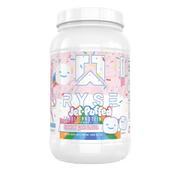Ryse Loaded Protein whey protein powder, Jet Puffed Birthday Cake powder, 907g, NZ Supps