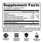 GAT Sport Creatine Chews Fruit Punch supplement facts and nutrition panel