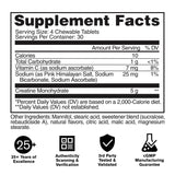 GAT Sport Creatine Chews Lemon Lime supplement facts and nutrition panel