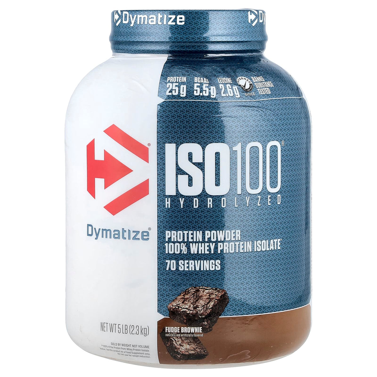 Dymatize Iso 100 Fudge Brownie 5lb front