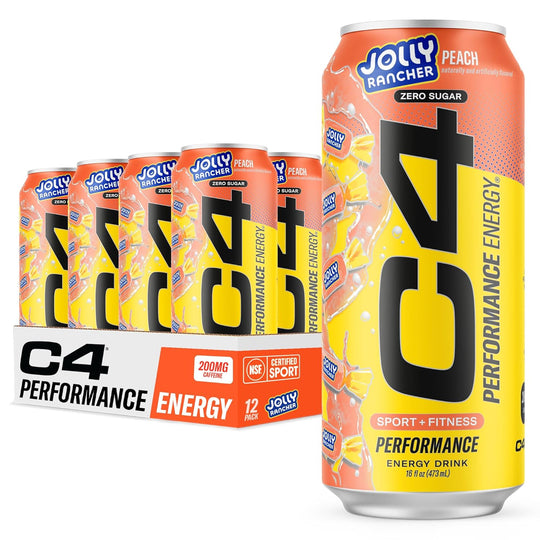 Cellucor 12-Pack C4 Carbonated RTD - Jolly Rancher Peach