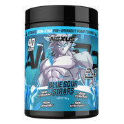 Nexus AMP3D 2.0 stim free pre-workout, Blue Sour Straps powder, 760g, NZ Supps
