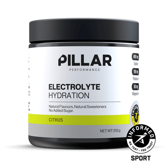 Pillar Performance Electrolyte Hydration Citrus 210g front of pack