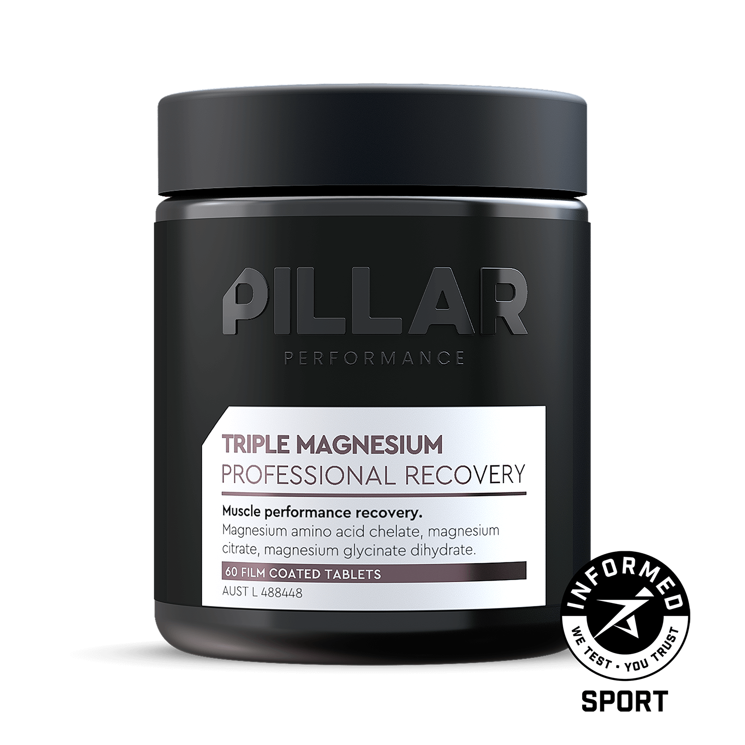 Pillar Performance Triple Magnesium, 60 Caps capsules