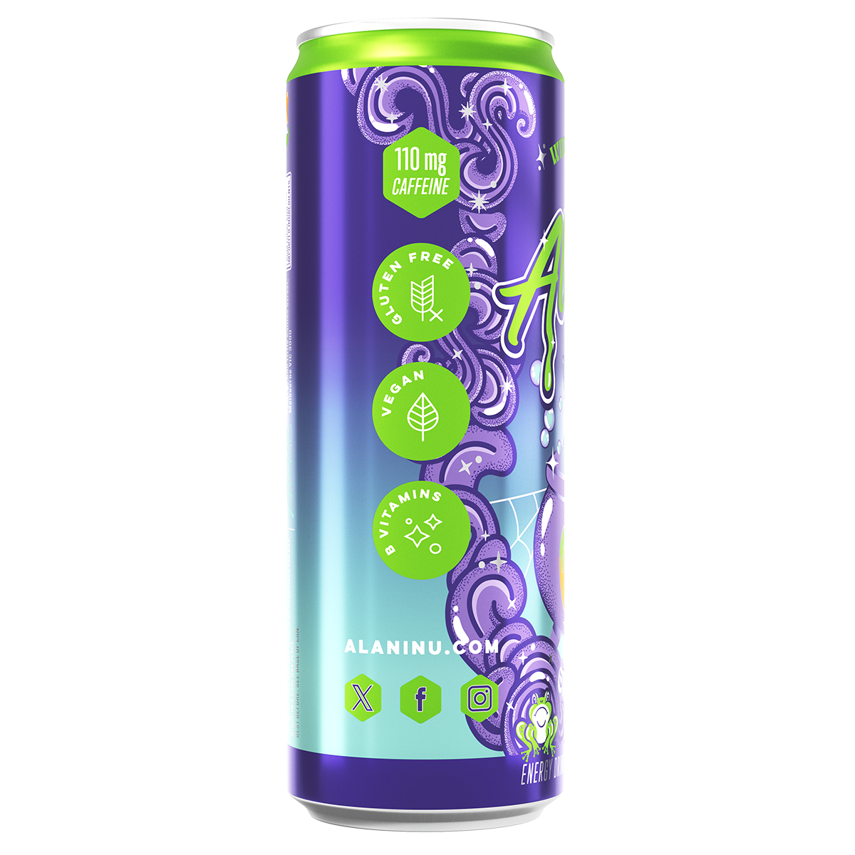 Alani Nu Alani Energy, Witches Brew — side of pack