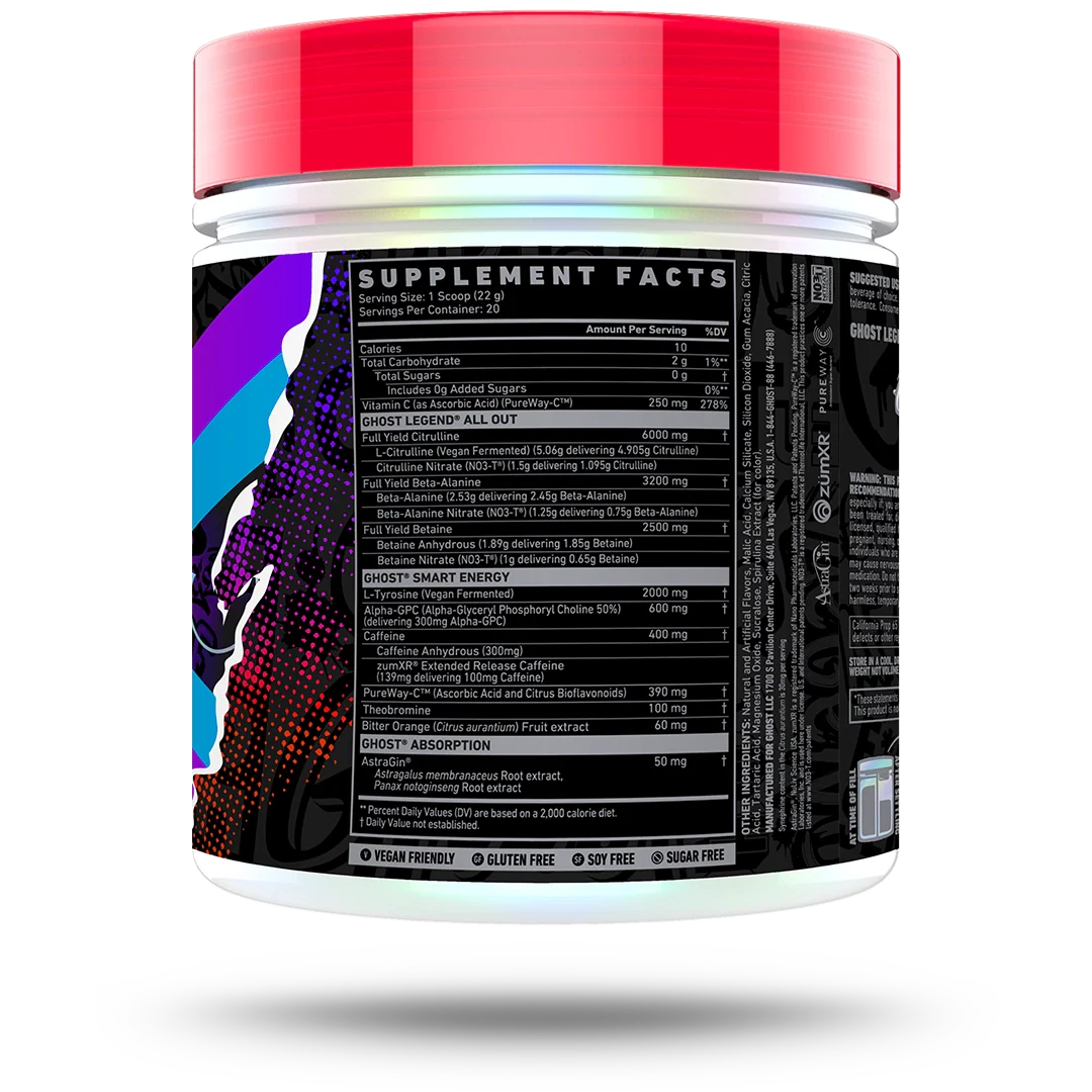 Ghost Legend All Out V2, Blue Raspberry