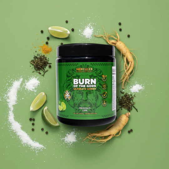 Hercules Burn of the Gods Medusa's Lime tub with ingredients