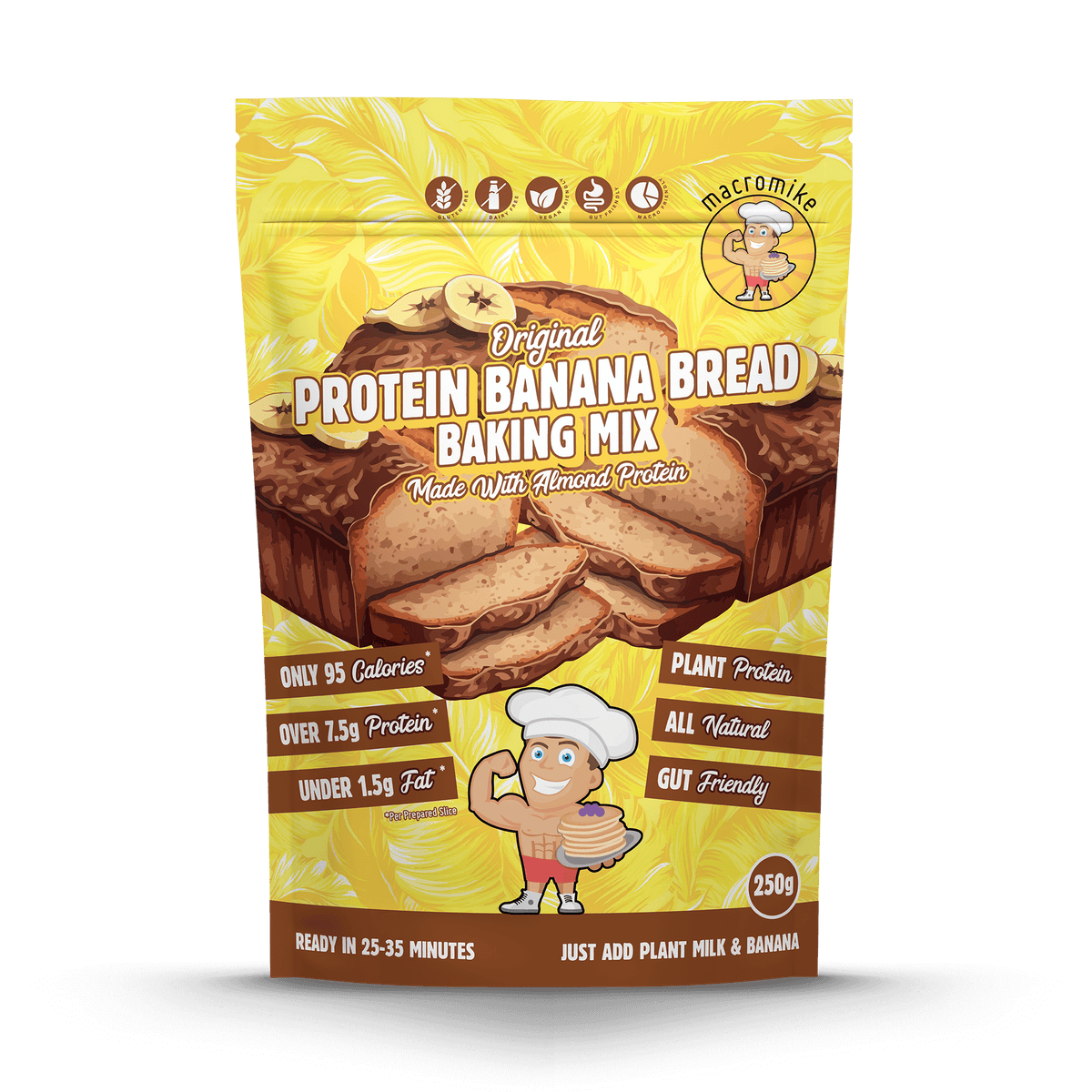 Macro Mike Baking Mix Original Banana Bread 250g front of pack