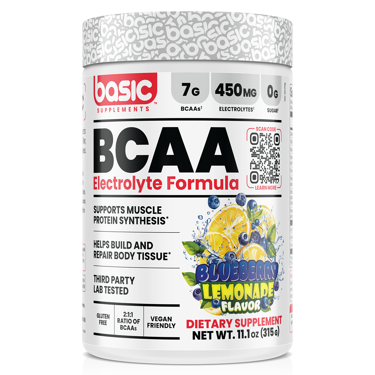 Basic Supplements BCAA, Blueberry Lemonade powder