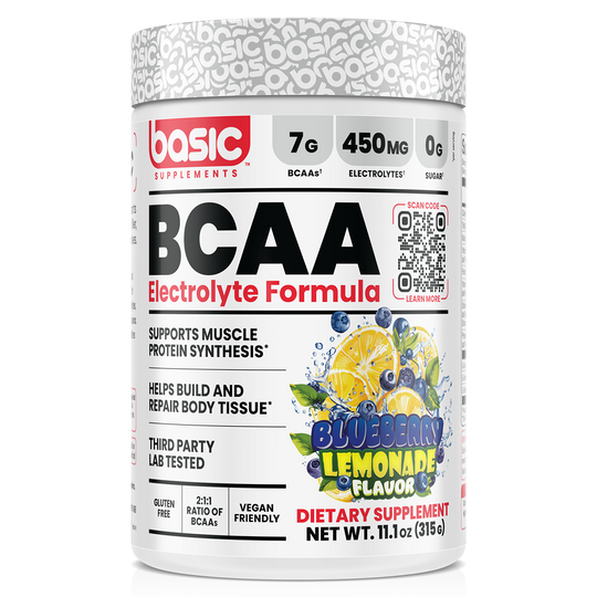 Basic Supplements BCAA, Blueberry Lemonade powder