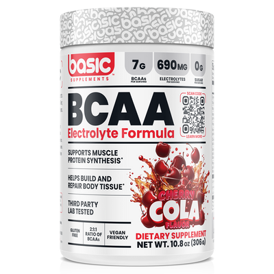 Basic Supplements BCAA, Cherry Cola New, 306g, NZ Supps