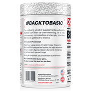 Basic Supplements Beef Isolate, Tropical Orange Mango — side of pack