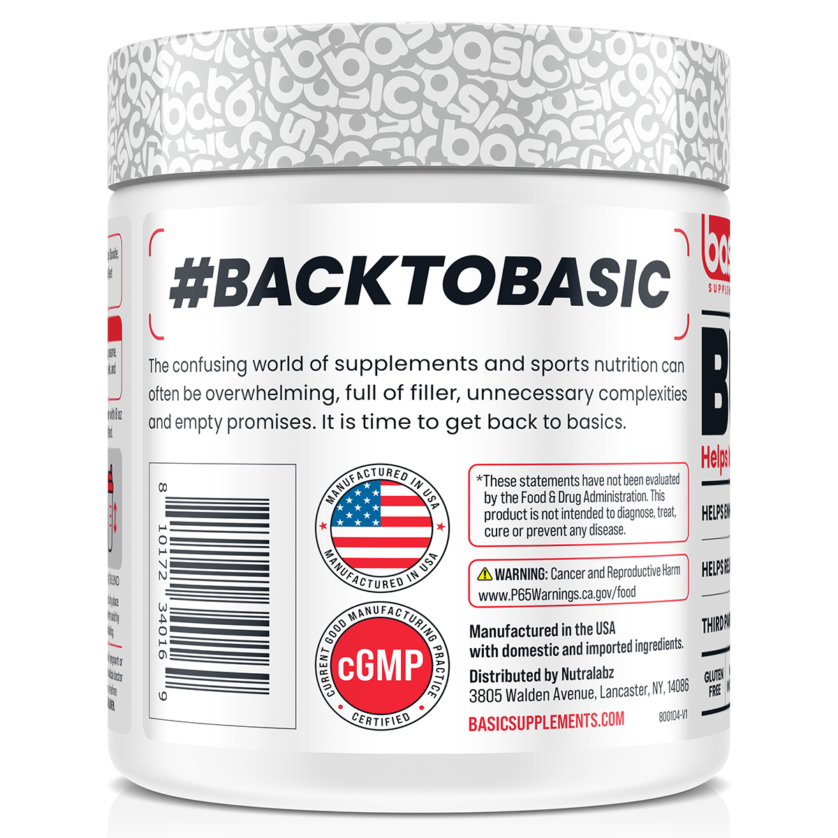 Basic Supplements Burn, Strawbeery Dragon — side of pack